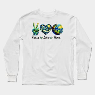 Earth Day 2024 Shirt, Mother Earth Tshirt, Van Gogh Mother Nature Shirt, Nature Lover Shirt, Earth Day Gift for Teacher, Gaia Shirt, Happy Earth Day, Peace Sign Long Sleeve T-Shirt